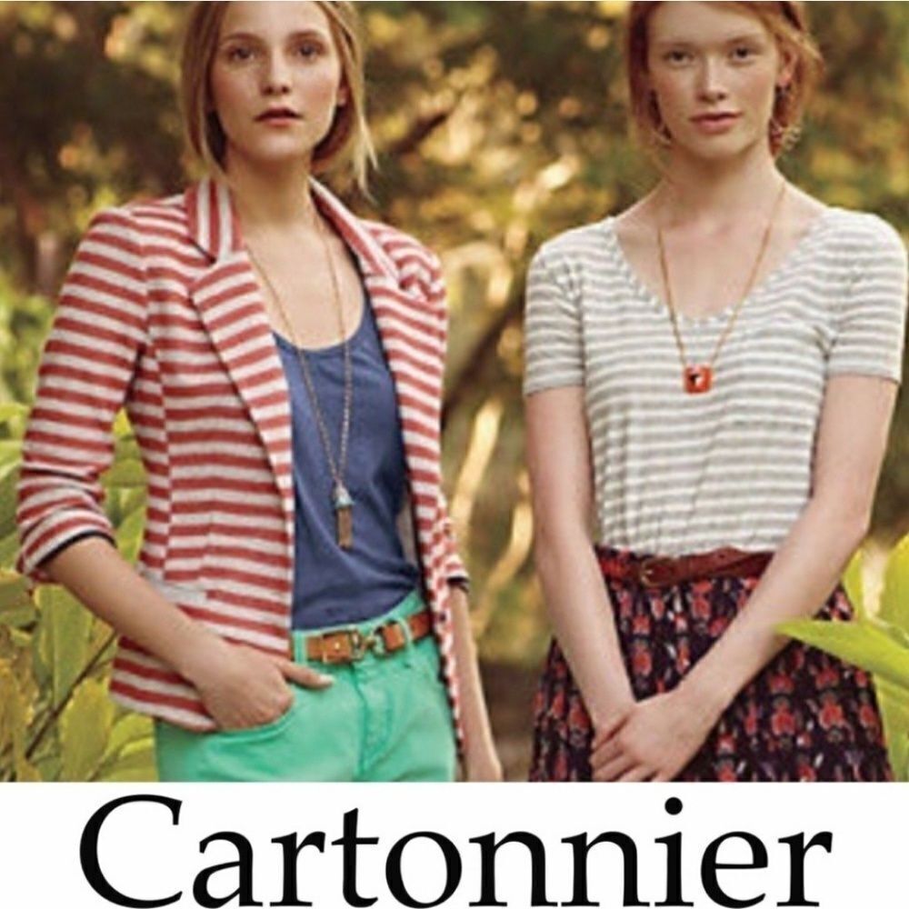 Anthropologie Cartonnier‎ Striped Terry Blazer XS